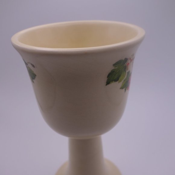 Vintage Teleflora 1984 Made in Portugal Ceramic Grape Vine Pattern Wine Glass - Picture 6 of 9